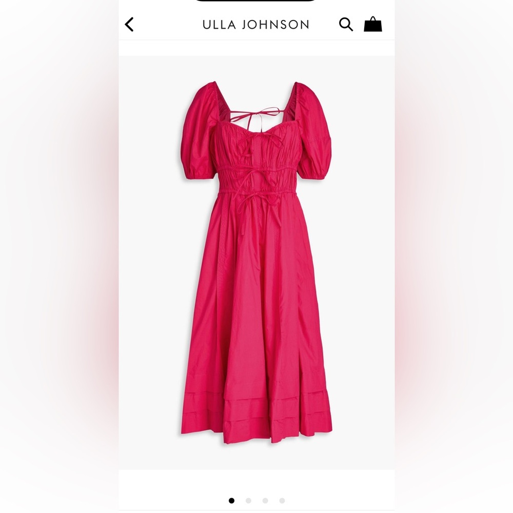 Ulla Johnson Palma Poplin Midi Dress | Size 8 | Orchid Color (Pink)